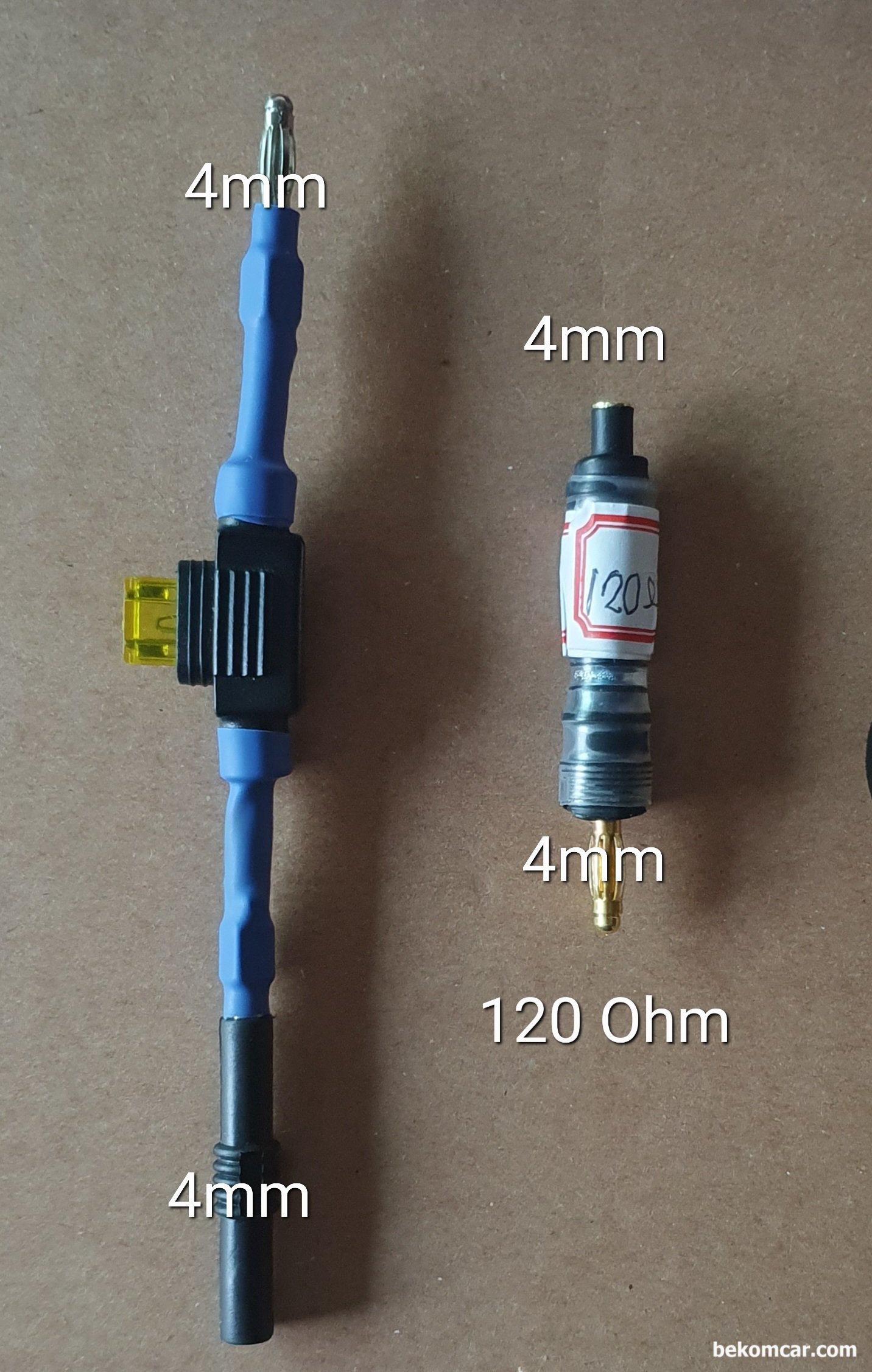 캔통신 부하전압강하 교육용 회로구성 특공 만들기 기록, 베콤카 부하전압강하 교육용 회로구성 특공 만들기, 120옴 저항과 휴즈블럭 이다.|ベコムカー (bekomcar)