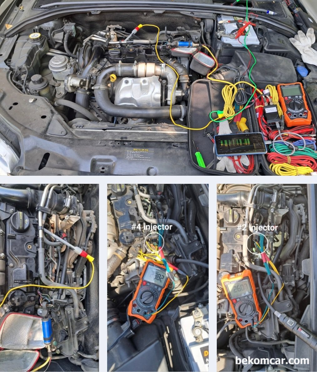 볼보 S80 P3 D2 1.6디젤 3번 인젝터 실화 P126300 및 ABS 고장코드 점검기록, 볼보 2015년 S80 P3 D2 차량 3번 실화고장코드 진단과정이다. 실제 점검결과 3번 뿐아니라 4번 그리고 2번 실린더 역시 이슈가 있는 것으로 판단된다.|贝科姆汽车 (bekomcar)