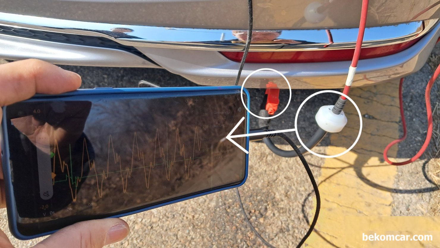 ROTKEE PDS 피에조 센서 사용시 권장사항, ROTKEE PDS 피에조 진동 센서 사용시 권장사항, 가능한 PDS센서를 머플러보다 더 위쪽으로 향하게 마스킹 테이프로 고정시켜 수분이 PDS센서로 유입 되는것을 최소화 한다.|베콤카 차량정밀진단